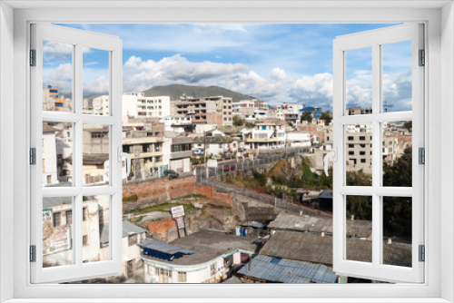 Fototapeta Naklejka Na Ścianę Okno 3D - LATACUNGA, ECUADOR - JULY 6, 2015: View of Latacunga city.