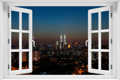 Sunset view of downtown Kuala Lumpur, Malaysia