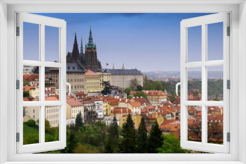 Fototapeta Naklejka Na Ścianę Okno 3D - Prague, the Castle and St. Vitus Cathedral. Czech Republic
