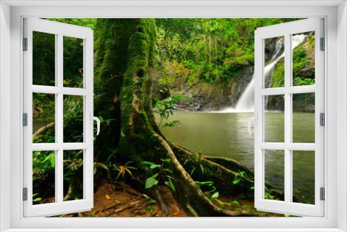 Fototapeta Naklejka Na Ścianę Okno 3D - Secret waterfall in rain forest of Thailand : Jet-Kod