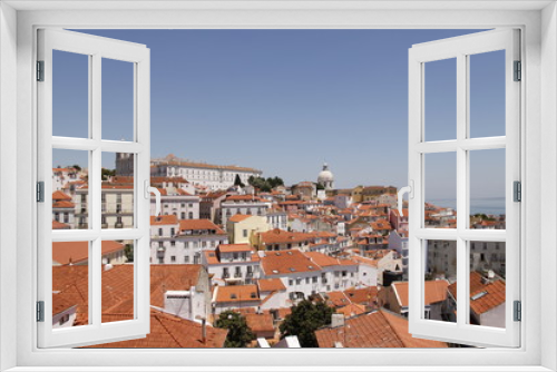 Fototapeta Naklejka Na Ścianę Okno 3D - Panorama urbain à Lisbonne, Portugal