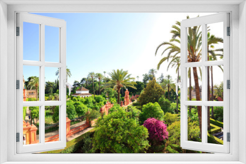 Fototapeta Naklejka Na Ścianę Okno 3D - Jardins de l'Alcazar de Séville