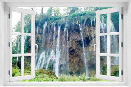 Fototapeta Naklejka Na Ścianę Okno 3D - Waterfall on the Plitvice lakes
