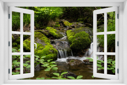 Fototapeta Naklejka Na Ścianę Okno 3D - Waterfall landscape river