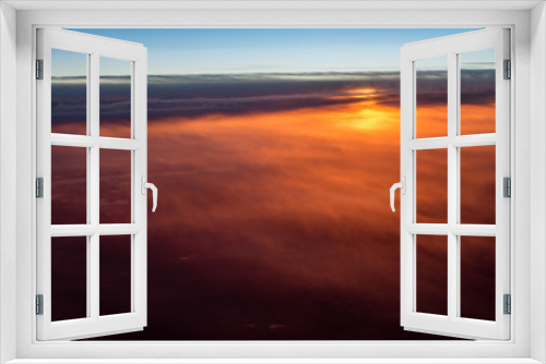 Fototapeta Naklejka Na Ścianę Okno 3D - Aerial view of colorful sunrise and clouds