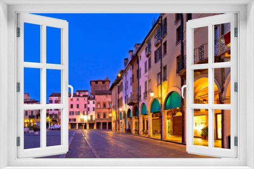 Fototapeta Naklejka Na Ścianę Okno 3D - Mantova city Piazza delle Erbe evening view panorama