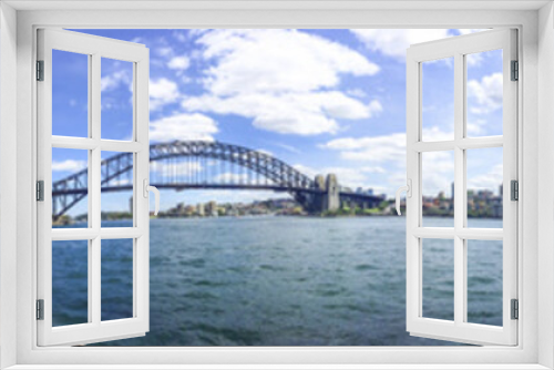 Fototapeta Naklejka Na Ścianę Okno 3D - SYDNEY, AUSTRALIA - NOVEMBER 2015: Panoramic view of Sydney Harbour. Sydney attracts 20 million tourists annually