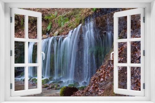 Fototapeta Naklejka Na Ścianę Okno 3D - Shiraito Waterfall in autumn season ,  is located in the forests north of downtown Karuizawa , Japan