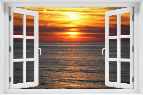 Fototapeta Naklejka Na Ścianę Okno 3D - Urlaub am Meer, Sonnenuntergang, Küste, Natur 