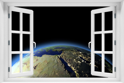 Fototapeta Naklejka Na Ścianę Okno 3D - Middle East from space