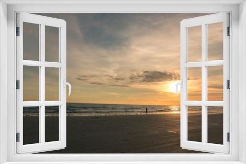 Fototapeta Naklejka Na Ścianę Okno 3D - Beach at sunset ( Filtered image processed vintage effect.)