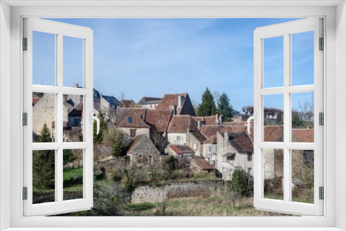 Fototapeta Naklejka Na Ścianę Okno 3D - Old village in the french countryside