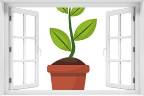 Fototapeta Naklejka Na Ścianę Okno 3D - potted plant garden botanical element vector illustration