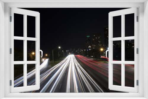 Fototapeta Naklejka Na Ścianę Okno 3D - Chicago Traffic at Night