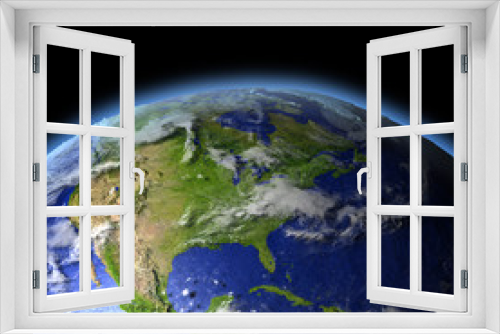 Fototapeta Naklejka Na Ścianę Okno 3D - Central and North America from space