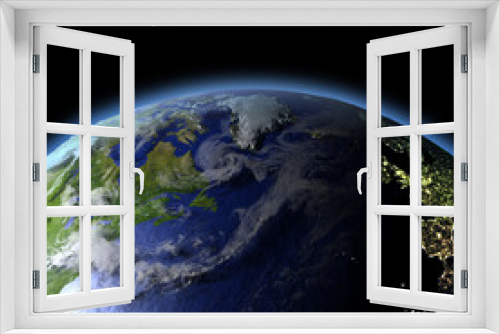 Fototapeta Naklejka Na Ścianę Okno 3D - North Atlantic from space