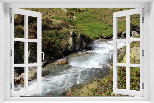 Fototapeta Naklejka Na Ścianę Okno 3D - azalea and waterfall