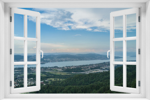 Fototapeta Naklejka Na Ścianę Okno 3D - Aerial view of Lake Zurich in Switzerland