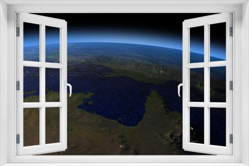 Fototapeta Naklejka Na Ścianę Okno 3D - Northern Australia from space in evening