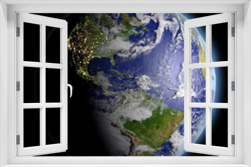 Fototapeta Naklejka Na Ścianę Okno 3D - Americas from space