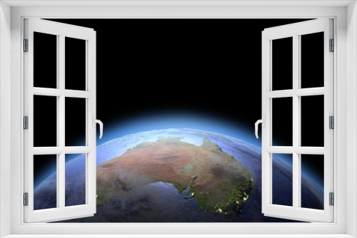 Fototapeta Naklejka Na Ścianę Okno 3D - Australia from space at dawn