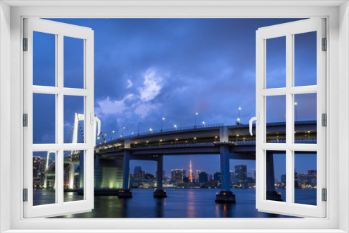 Fototapeta Naklejka Na Ścianę Okno 3D - Night view of Tokyo Bay - 東京湾の夜景４