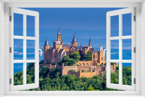 Fototapeta Naklejka Na Ścianę Okno 3D - Burg Hohenzollern Castle, Swabian Alp, Baden-Wuerttemberg, Germany, Europe