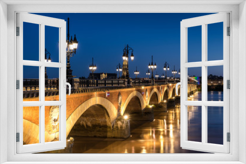 Fototapeta Naklejka Na Ścianę Okno 3D - Pont de Pierre on the Garonne river in Bordeaux