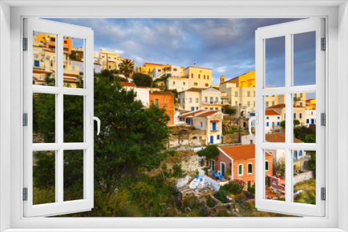 View of Ioulida village on Kea island in Greece.
