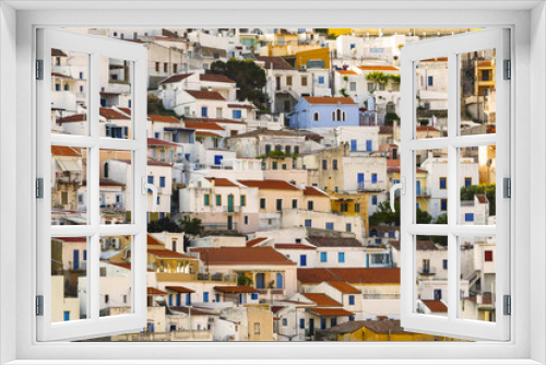 View of Ioulida village on Kea island in Greece.
