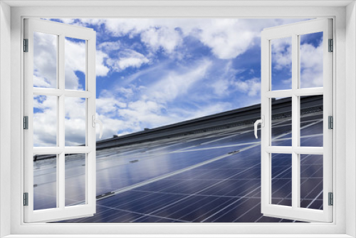 Fototapeta Naklejka Na Ścianę Okno 3D - Solar cells producing electricity