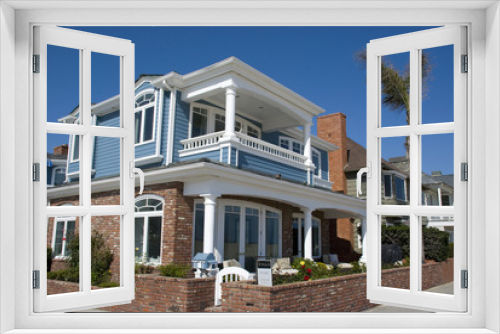 Fototapeta Naklejka Na Ścianę Okno 3D - Typisch amerikanisches Haus in Newport Beach, Orange County - Kalifornien