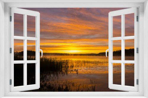 Fototapeta Naklejka Na Ścianę Okno 3D - Summer sunset