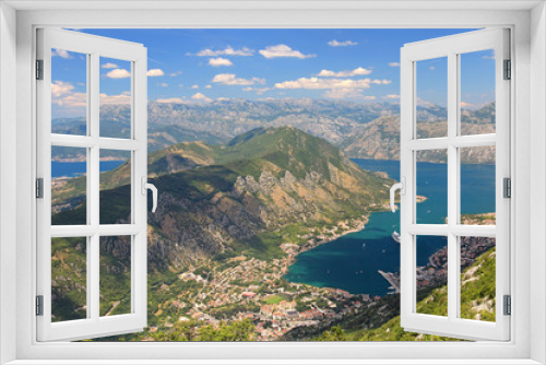 Fototapeta Naklejka Na Ścianę Okno 3D - View of the Boka-Kotorska bay in Montenegro
