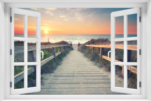 Fototapeta Naklejka Na Ścianę Okno 3D - Urlaub am Meer