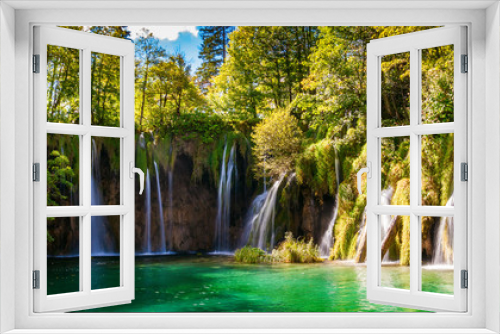 Fototapeta Naklejka Na Ścianę Okno 3D - waterfalls in Plitvice Lakes National Park