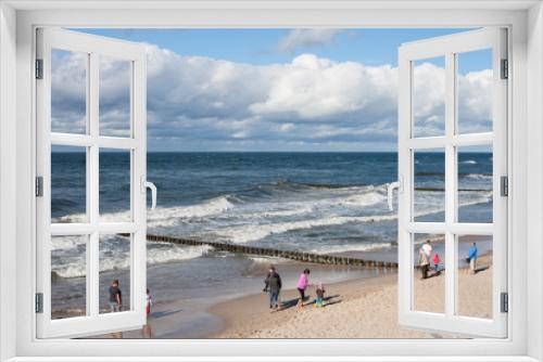 Fototapeta Naklejka Na Ścianę Okno 3D - Widok plaży w Ustroniu Morskim