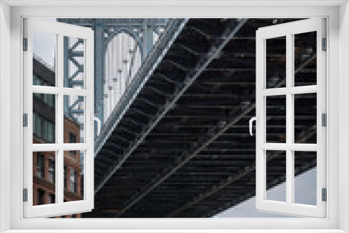 Fototapeta Naklejka Na Ścianę Okno 3D - Manhattan Bridge