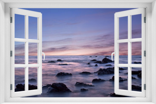 Fototapeta Naklejka Na Ścianę Okno 3D - Beautiful sunset over the sea abstract background