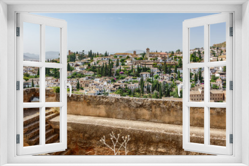 Fototapeta Naklejka Na Ścianę Okno 3D - Albaicin from Alhambra wall