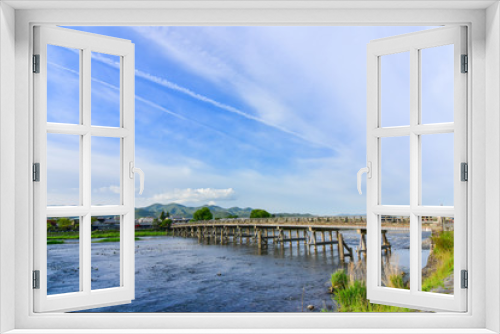 Fototapeta Naklejka Na Ścianę Okno 3D - 京都　嵐山　渡月橋