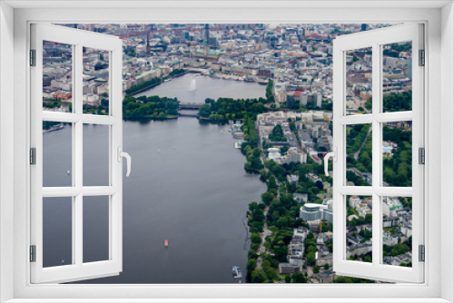 Fototapeta Naklejka Na Ścianę Okno 3D - Hamburg, Germany - Panorama from above