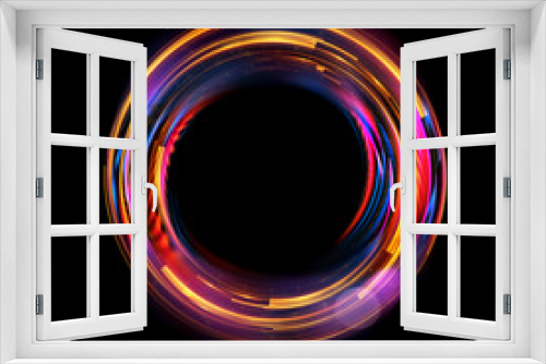 Fototapeta Naklejka Na Ścianę Okno 3D - Abstract background. luminous swirling. Elegant glowing circle. .Sparking particle. Space tunnel. Glossy jellyfish. Colorful ellipse. Glint sphere