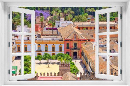 Fototapeta Naklejka Na Ścianę Okno 3D - Séville, l'Alcazar vu de la Giralda