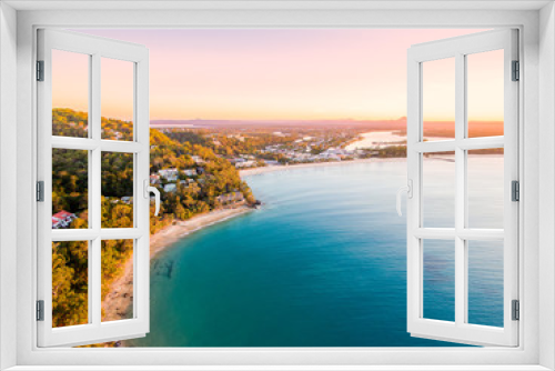 An aerial view of Noosa on Queensland's Sunshine Coast in Australia