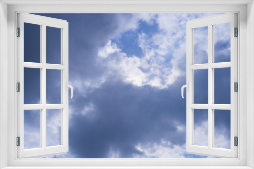 Fototapeta Naklejka Na Ścianę Okno 3D - Cloudy on blue sky,Pamoramic view,A lot of clouds