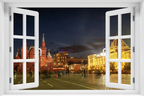Fototapeta Naklejka Na Ścianę Okno 3D - The hight time,many people visited at the Red square ,Moscow Russia