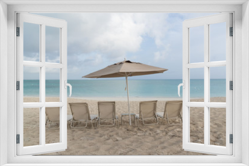 Fototapeta Naklejka Na Ścianę Okno 3D - sombrilla en la playa