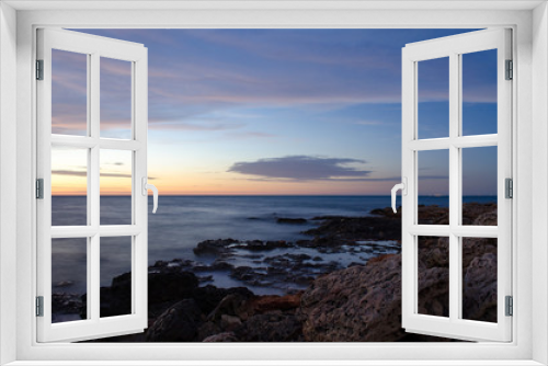 Fototapeta Naklejka Na Ścianę Okno 3D - Beautiful sunset on the seascape