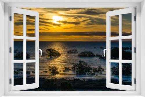 Fototapeta Naklejka Na Ścianę Okno 3D - Golden sunset at Weeroona Island located in Germein Bay South Australia